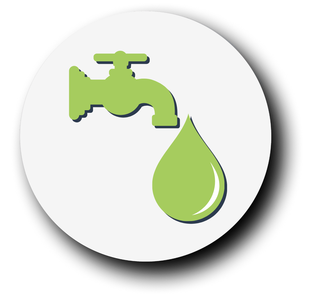 llave de agua y una gota